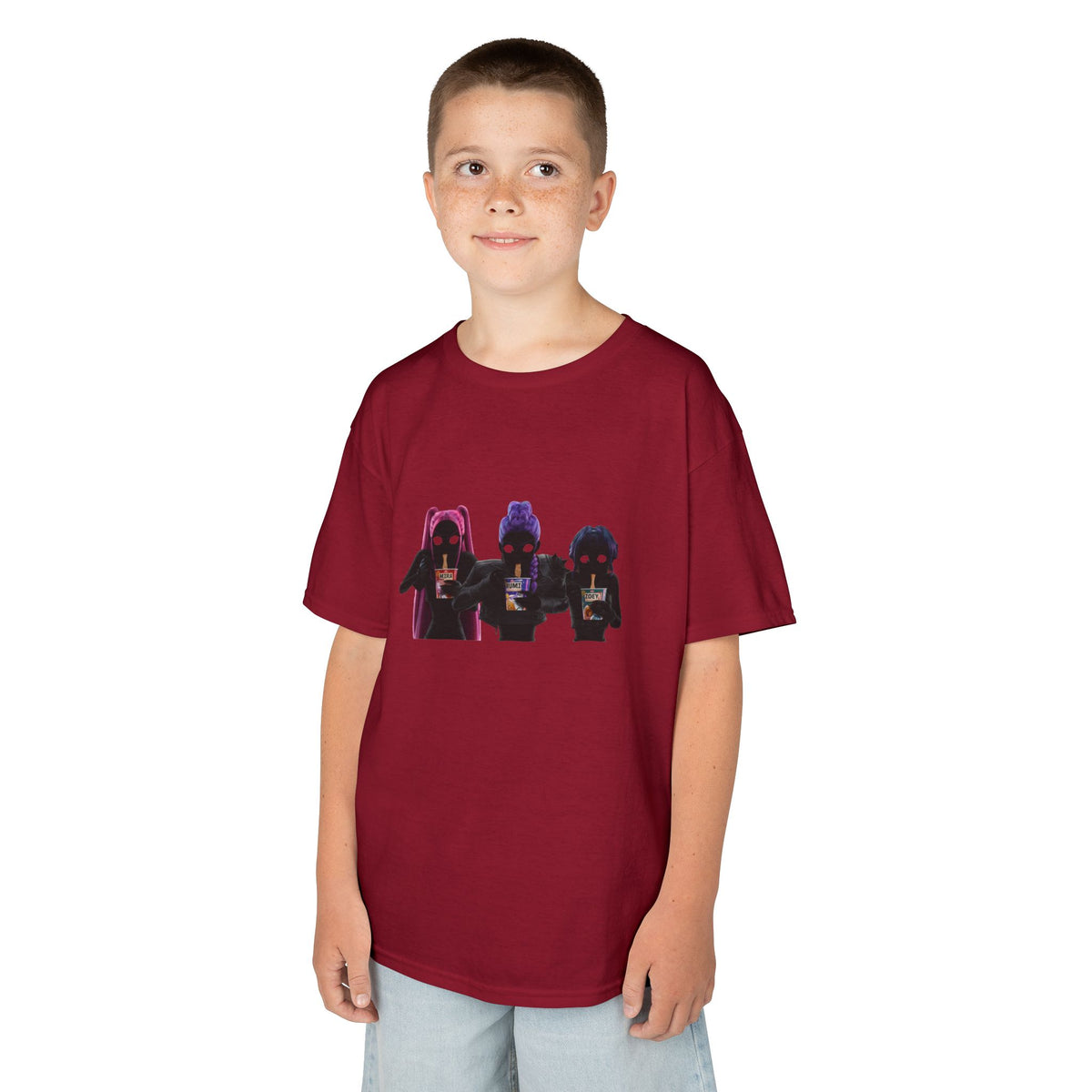 T-shirt Enfant K-Pop & Fantaisie – Trio de Personnages