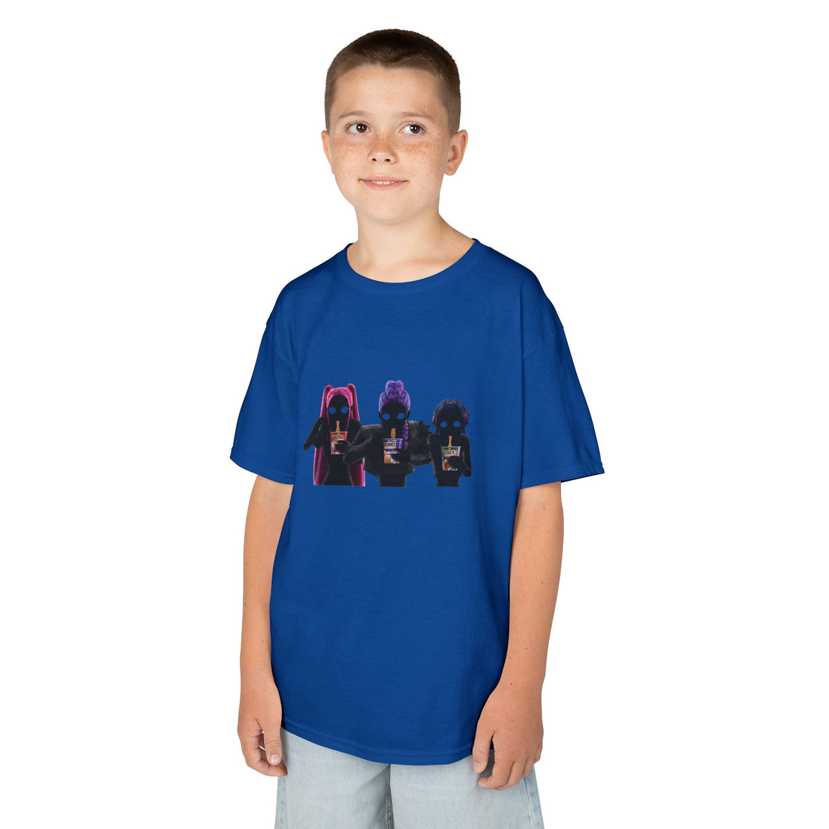 T-shirt Enfant K-Pop & Fantaisie – Trio de Personnages