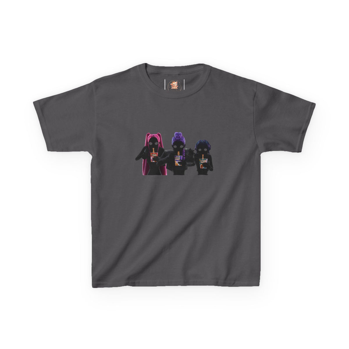 T-shirt Enfant K-Pop & Fantaisie – Trio de Personnages