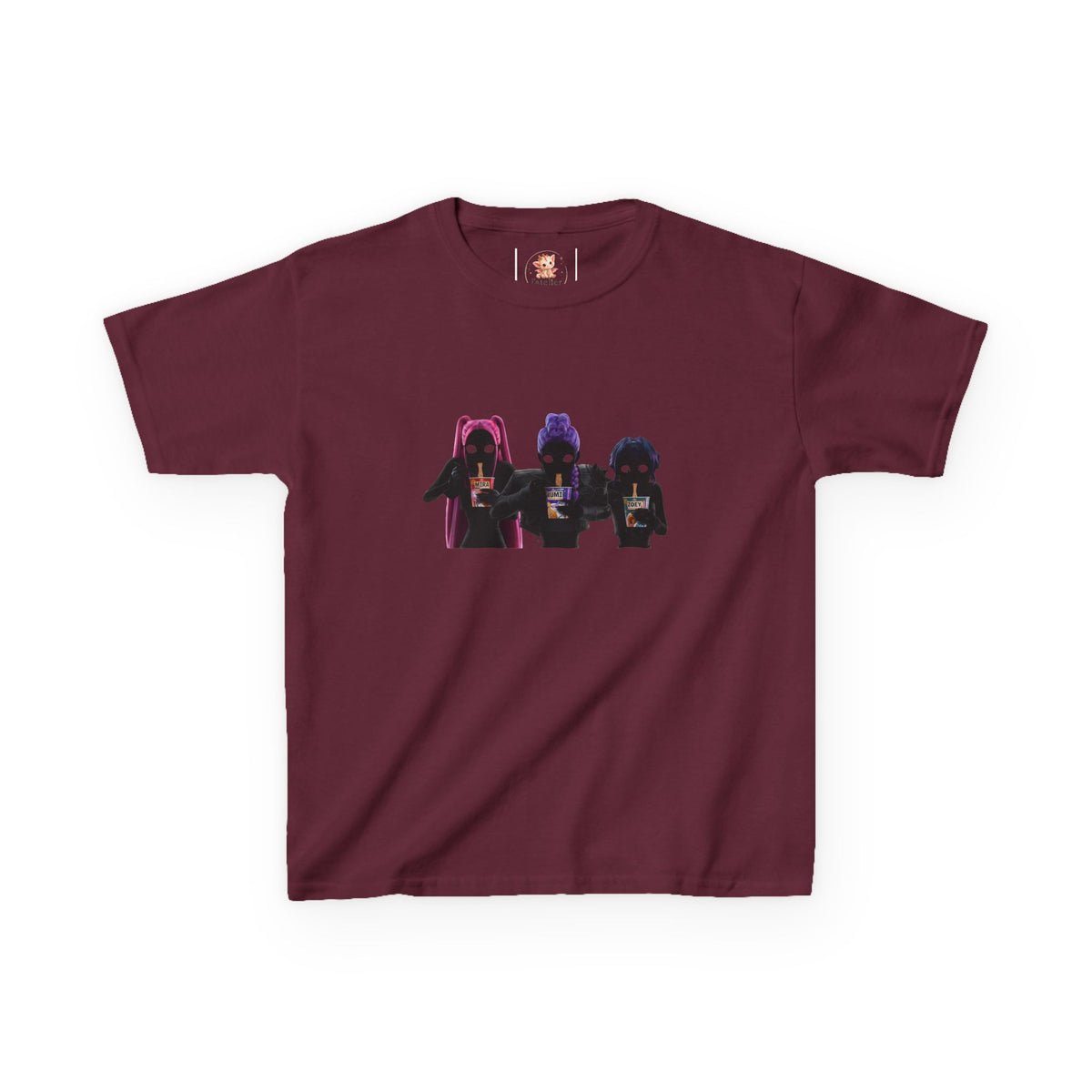 T-shirt Enfant K-Pop & Fantaisie – Trio de Personnages
