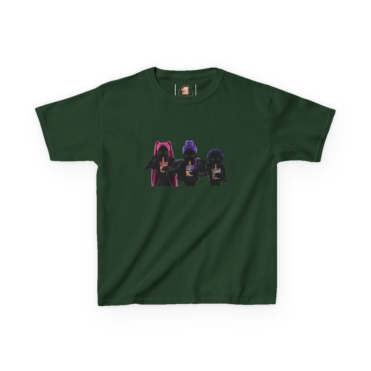 T-shirt Enfant K-Pop & Fantaisie – Trio de Personnages
