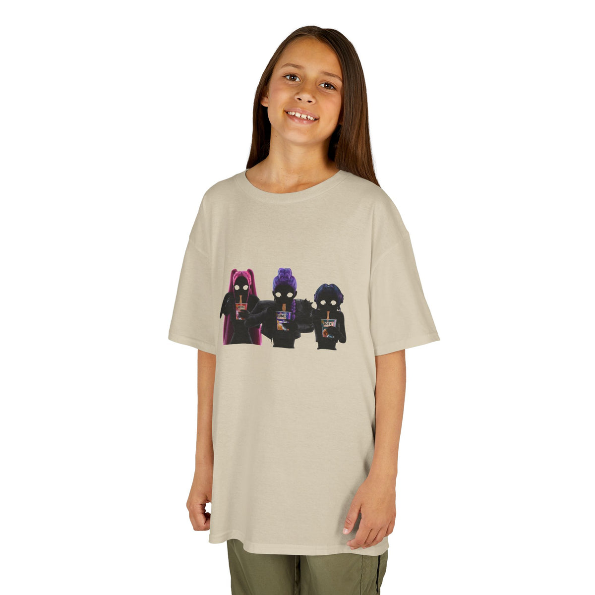 T-shirt Enfant K-Pop & Fantaisie – Trio de Personnages