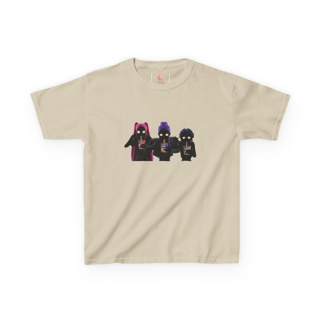 T-shirt Enfant K-Pop & Fantaisie – Trio de Personnages