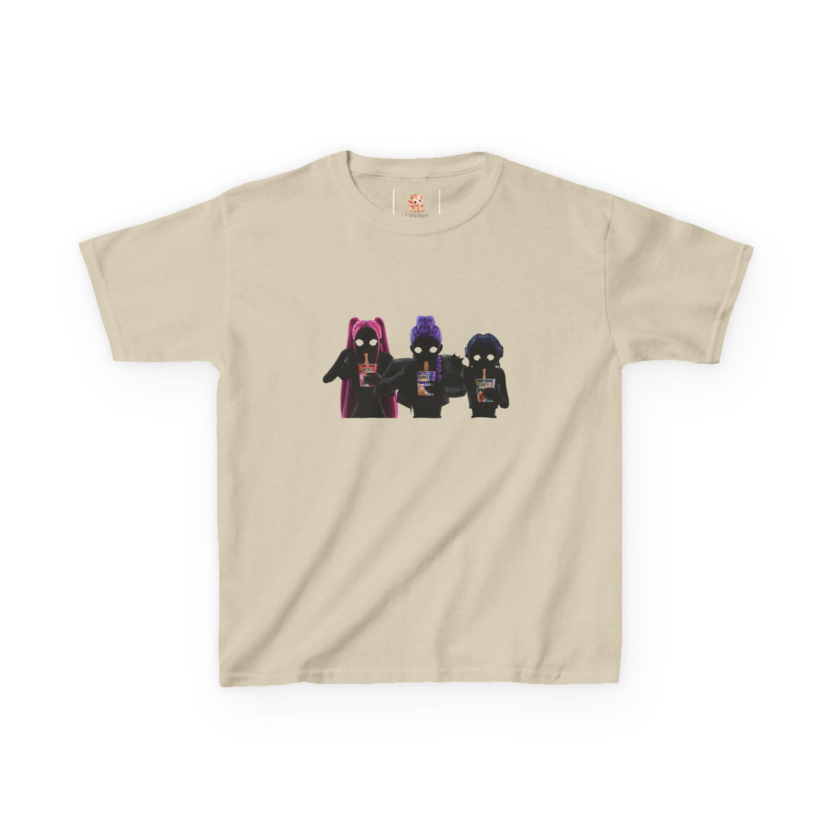 T-shirt Enfant K-Pop & Fantaisie – Trio de Personnages