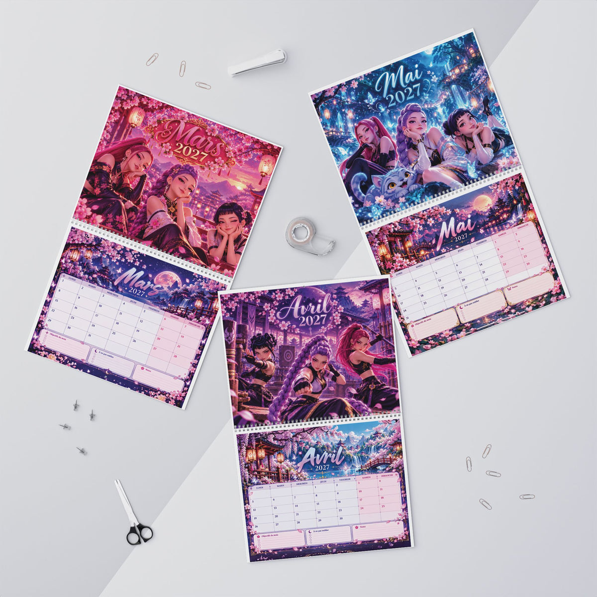 Calendrier scolaire 2026-2027 – K-pop fantastique – Zones A B C