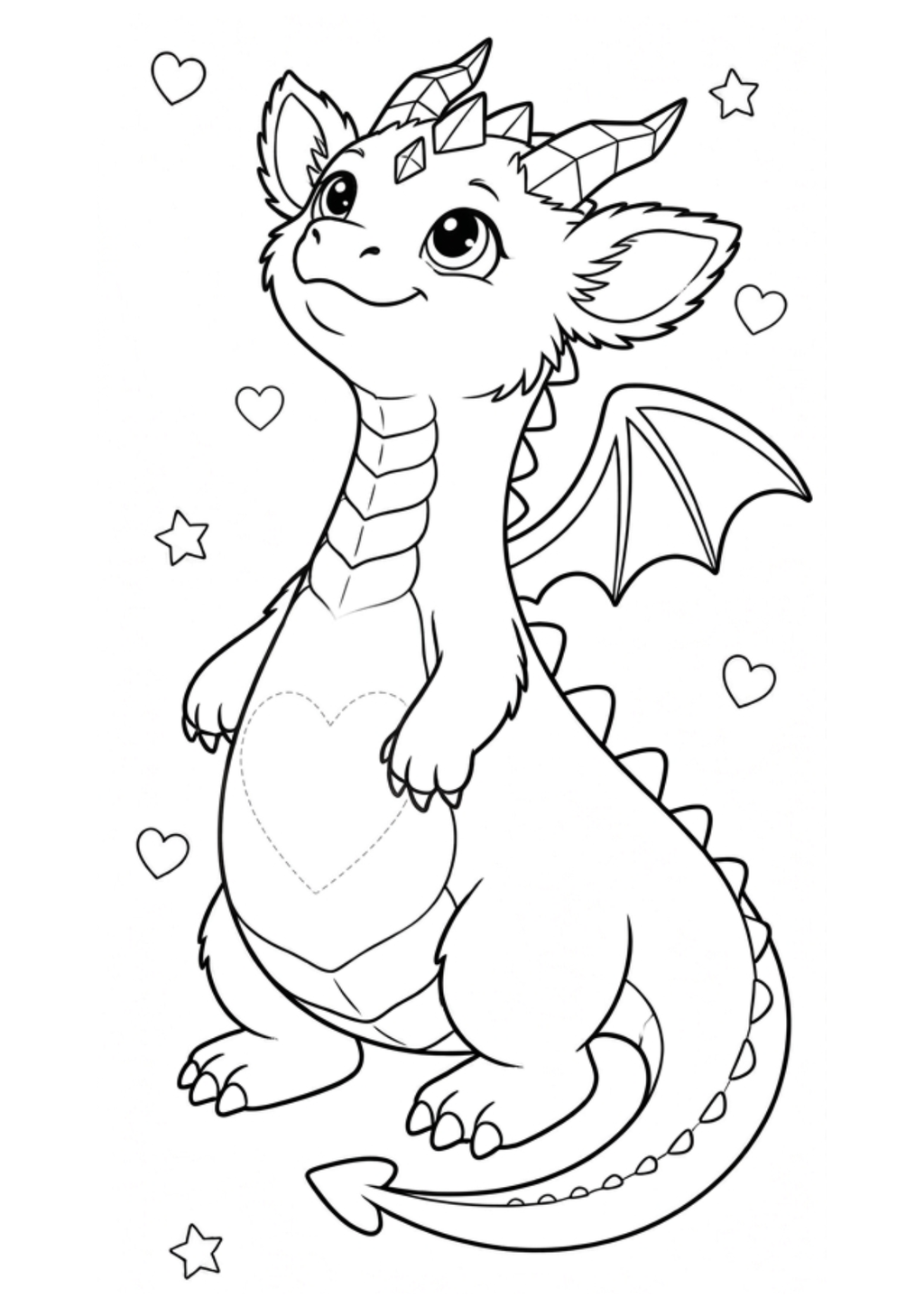 Kit Pédagogique Le Dragon des Merci – Coloriage & Découpage Enfant (PDF)