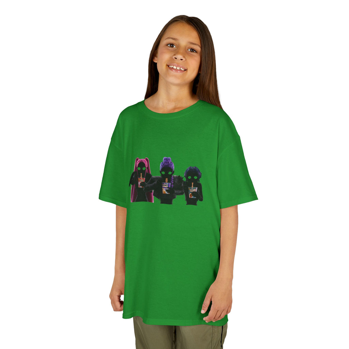 T-shirt Enfant K-Pop & Fantaisie – Trio de Personnages