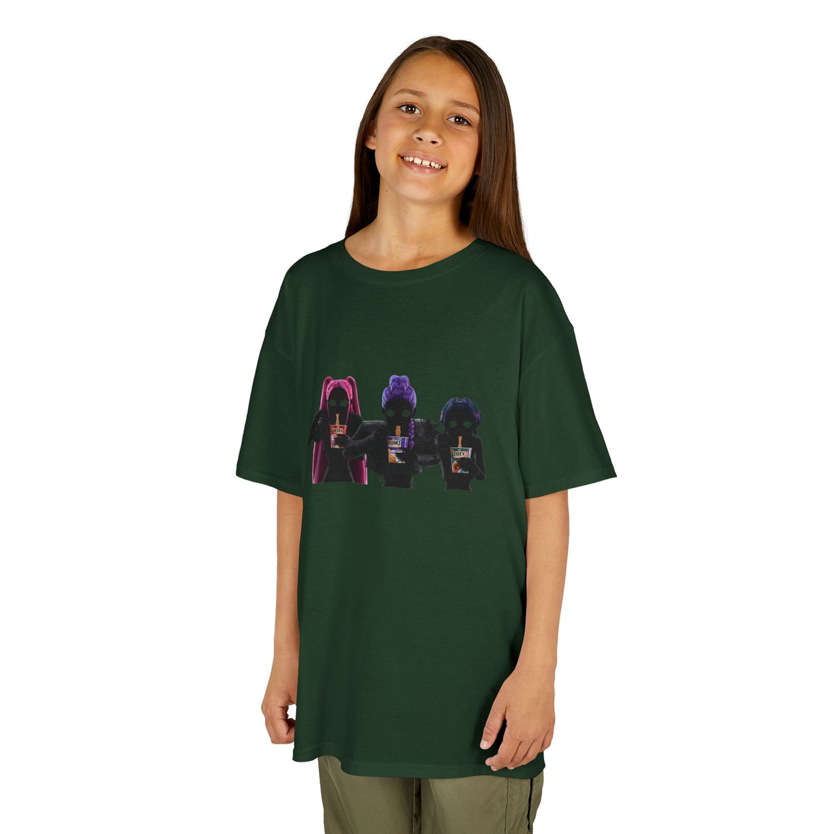 T-shirt Enfant K-Pop & Fantaisie – Trio de Personnages