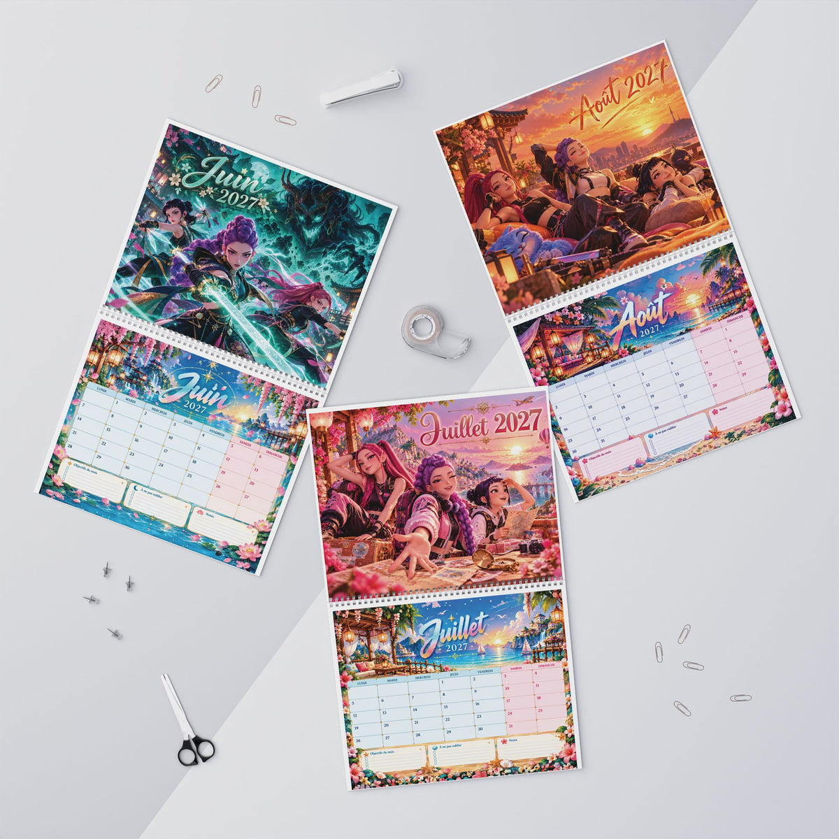Calendrier scolaire 2026-2027 – K-pop fantastique – Zones A B C