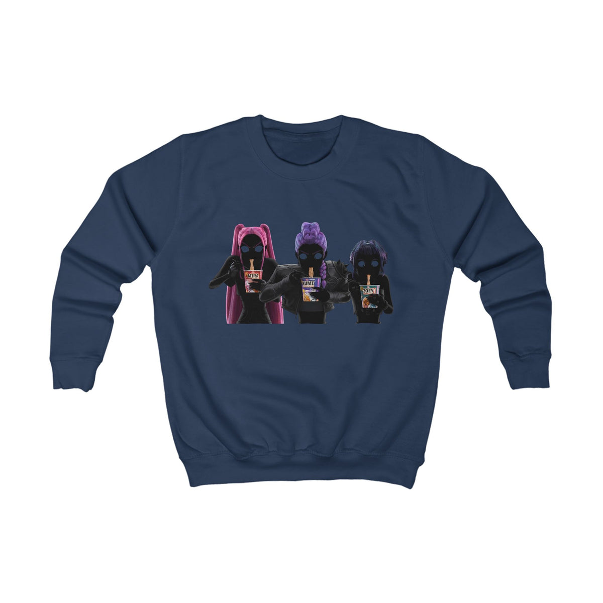 Sweat-shirt 3 personnages stylés kpop Pull unisexe tendance manga  pop culture
