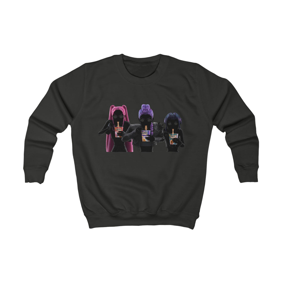 Sweat-shirt 3 personnages stylés kpop Pull unisexe tendance manga  pop culture