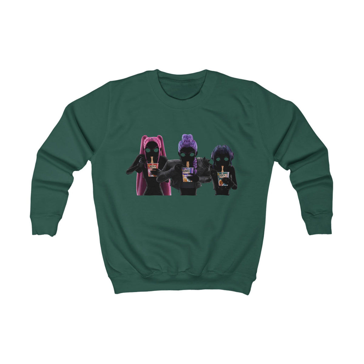 Sweat-shirt 3 personnages stylés kpop Pull unisexe tendance manga  pop culture