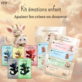 Children's Emotions Kit | Cards + Dragon Method to soothe anger, fear, and sadness | Educational tool for children | Calm routine