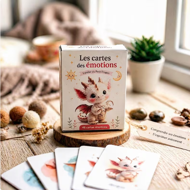 Jeu de 48 cartes émotions enfant | Outil pédagogique maternelle | Gestion émotions enfant