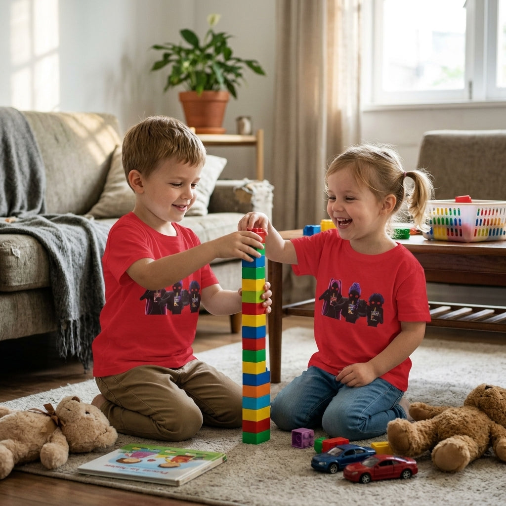 T-shirt Enfant K-Pop & Fantaisie – Trio de Personnages