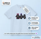 T-shirt Enfant K-Pop & Fantaisie – Trio de Personnages