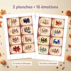 Cartes émotions Halloween enfant – 16 cartes à imprimer