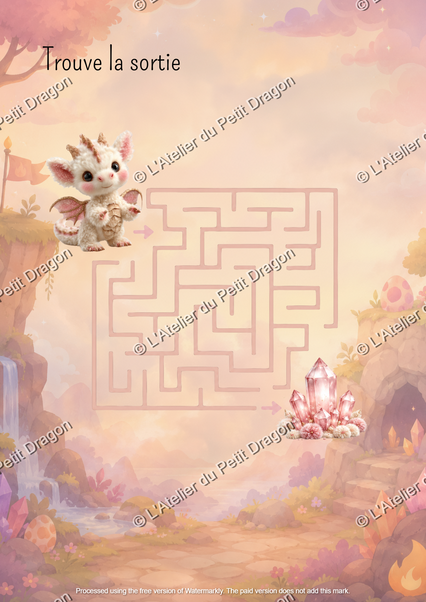 🐉 Trio de Labyrinthes du Petit Dragon | Jeu éducatif PDF à imprimer pour enfants