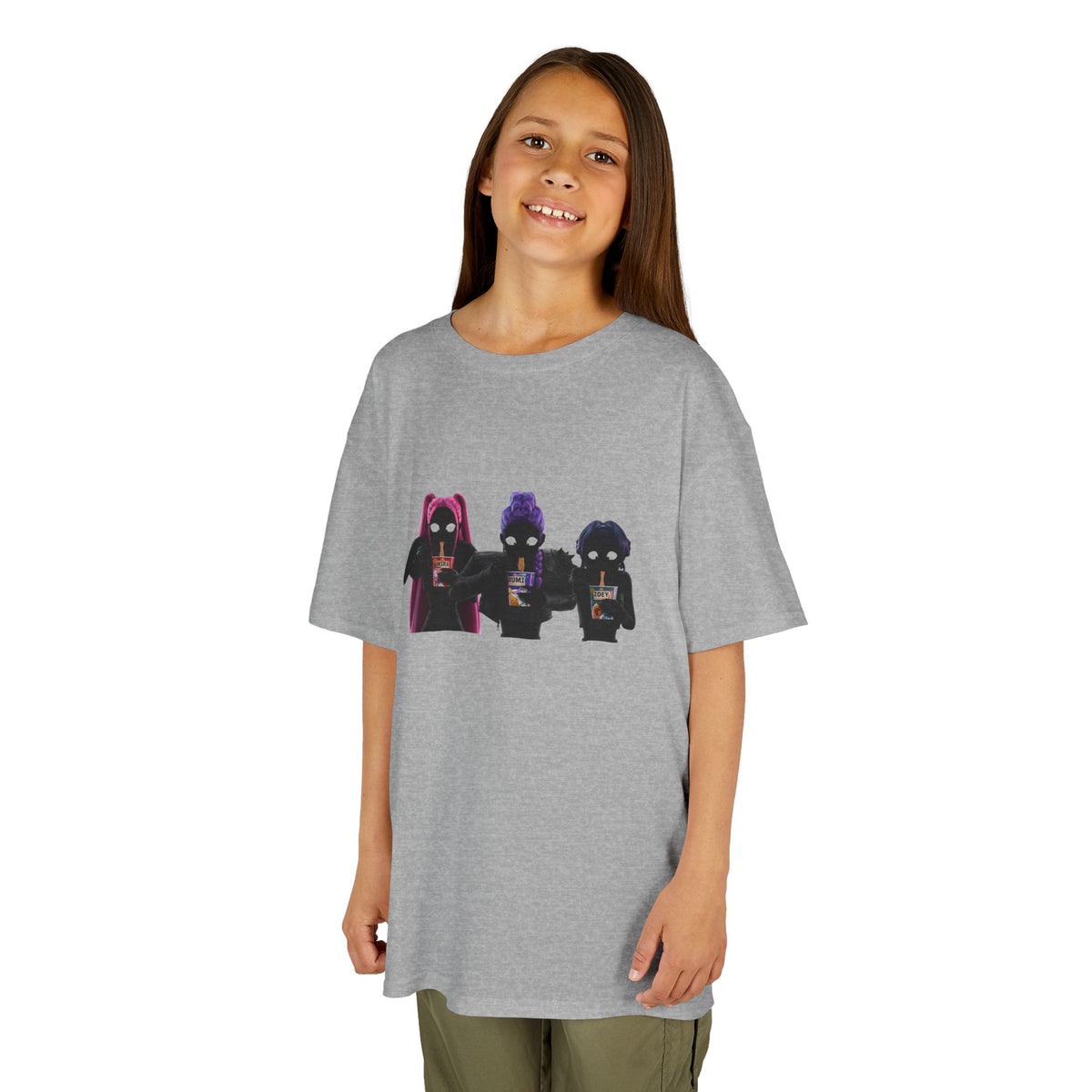 T-shirt Enfant K-Pop & Fantaisie – Trio de Personnages