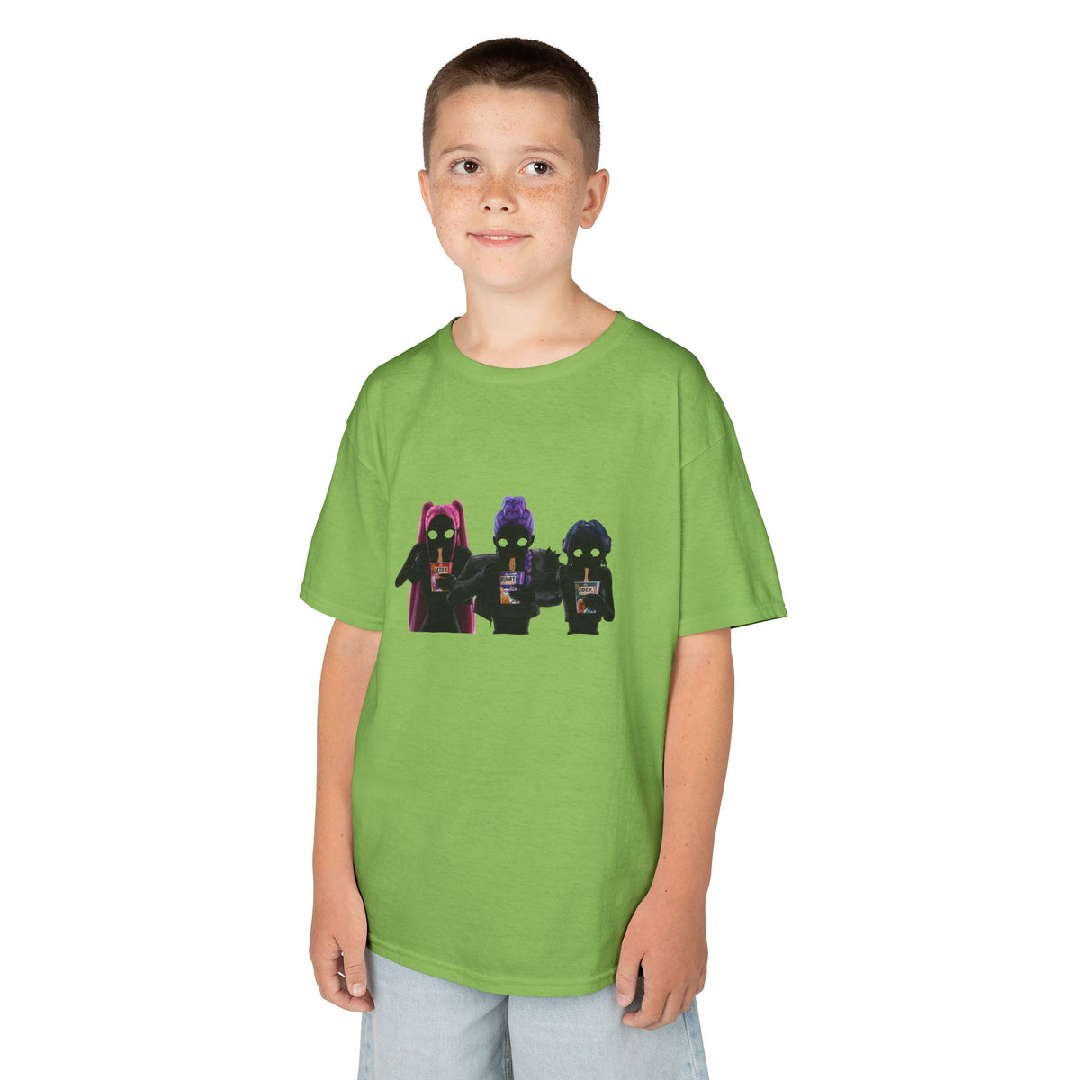 T-shirt Enfant K-Pop & Fantaisie – Trio de Personnages