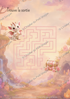 Fairy Dragon Labyrinths Trio | Printable PDF Game for Kids