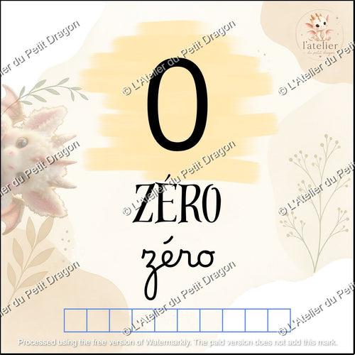 Cartes d'Apprentissage Plastifiées « Petit Dragon Compte Jusqu'à 10 » – Éducatif & Incassable