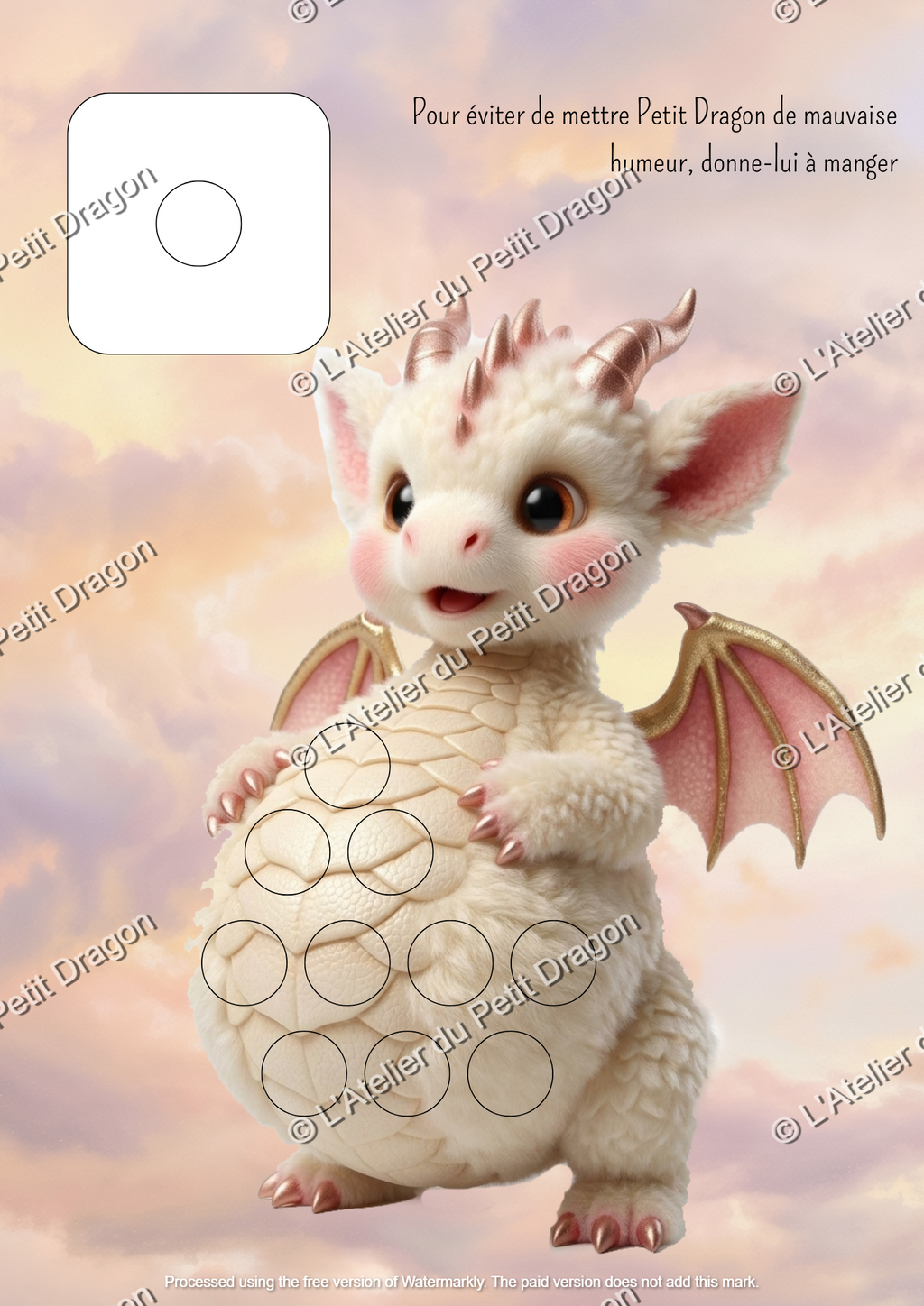 🐉 Feed Little Dragon! – Counting and fine motor skills scratch game (Printable PDF)