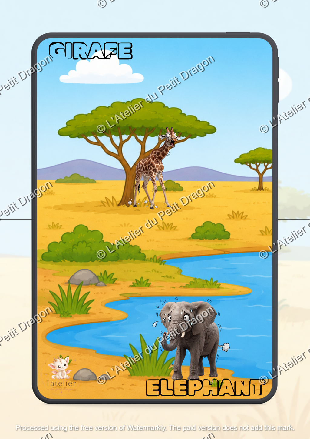 Savanna Animals Emotions Booklet | Montessori Scratch Baby Game