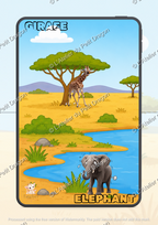 Savanna Animals Emotions Booklet | Montessori Scratch Baby Game