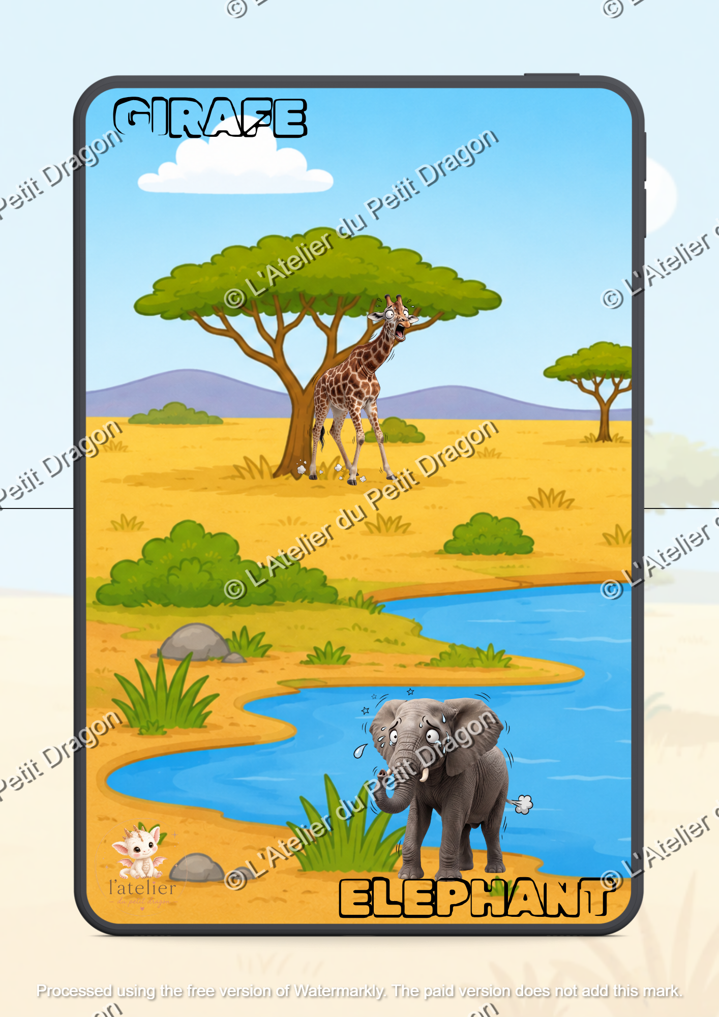 Savanna Animals Emotions Booklet | Montessori Scratch Baby Game
