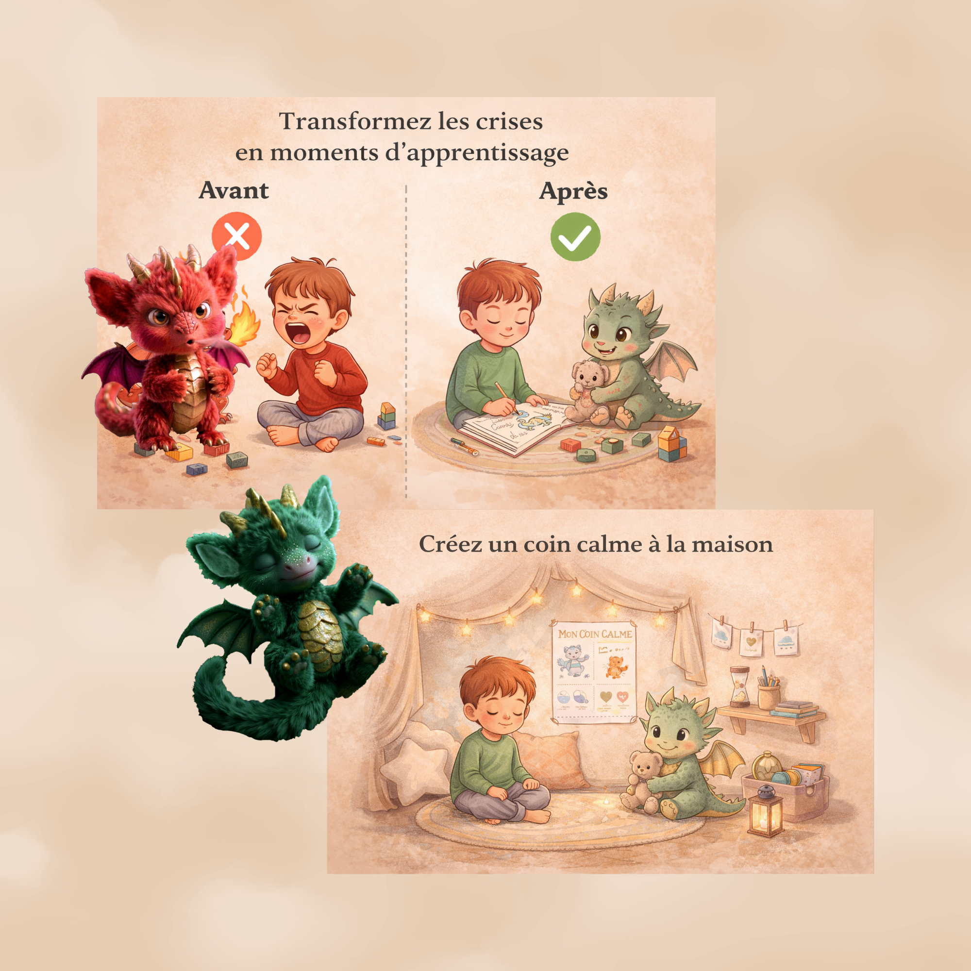 Kit émotions enfant PDF | Journal des émotions enfant | Activités émotions enfant | Outil gestion colère enfant | Coin calme enfant
