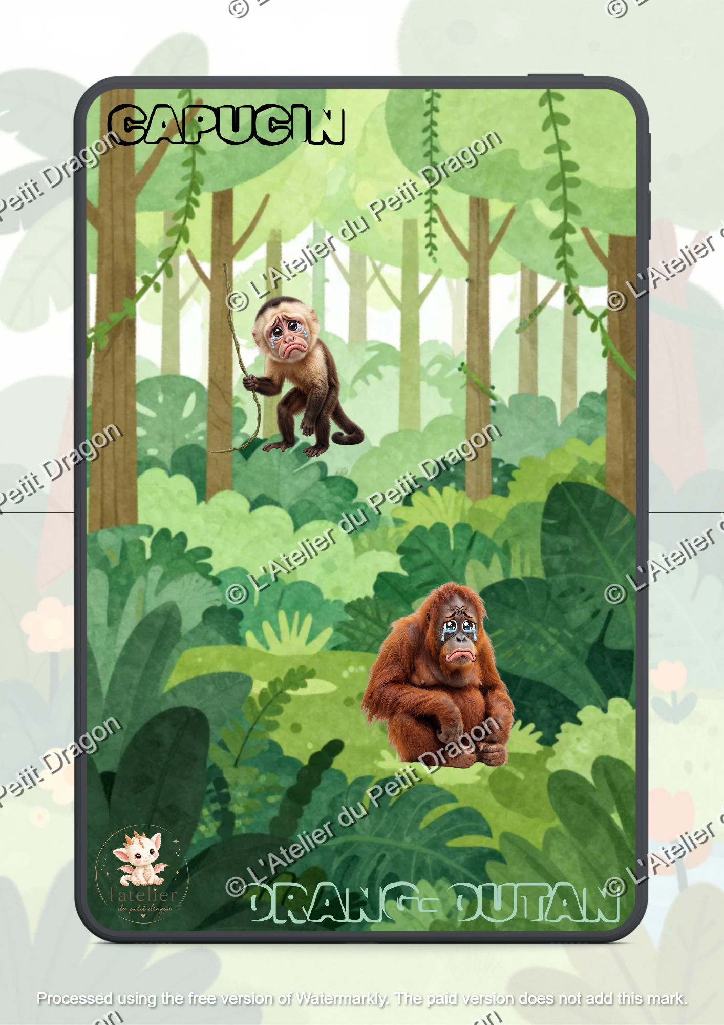 Jungle Animals Emotions Booklet | Montessori Baby Educational Scratch Game
