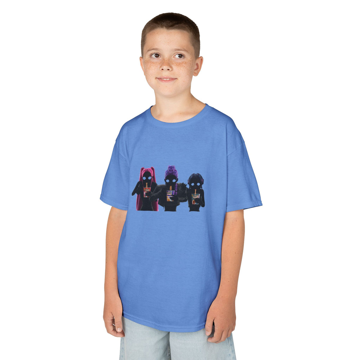 T-shirt Enfant K-Pop & Fantaisie – Trio de Personnages