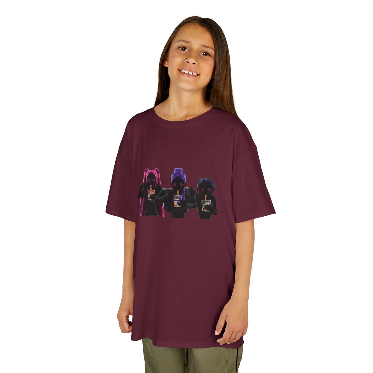 T-shirt Enfant K-Pop & Fantaisie – Trio de Personnages