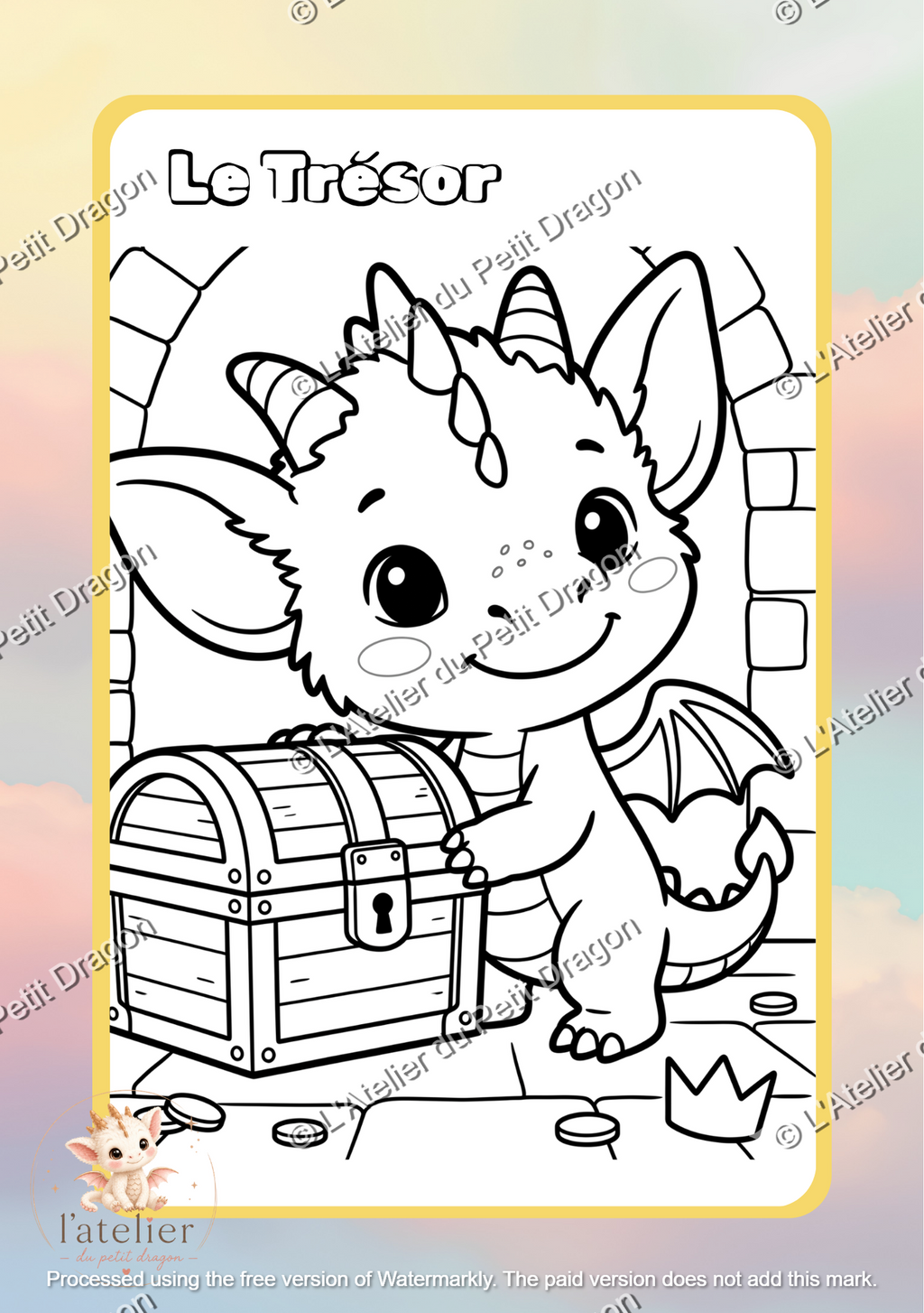 ⚔️ "Knights & Middle Ages" Coloring Book | Kawaii Dragon | Kids' A5 PDF Activity