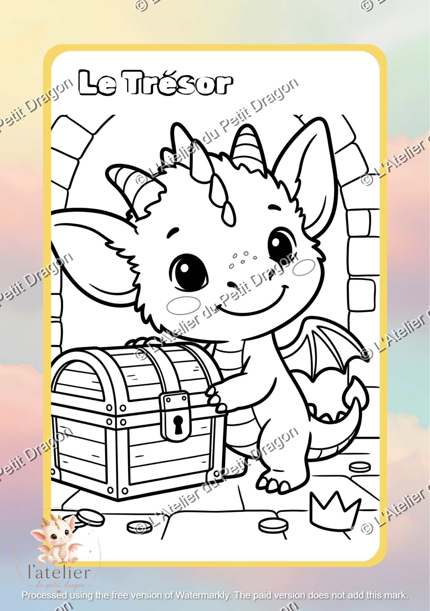 ⚔️ "Knights & Middle Ages" Coloring Book | Kawaii Dragon | Kids' A5 PDF Activity