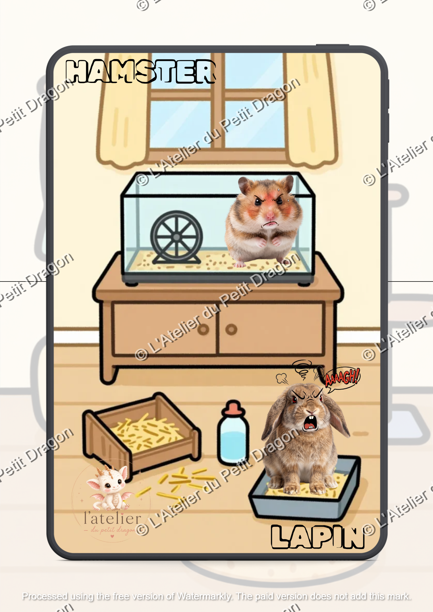 Livret émotions animaux domestiques bébé | Jeu éducatif à scratch Montessori dès 1 an