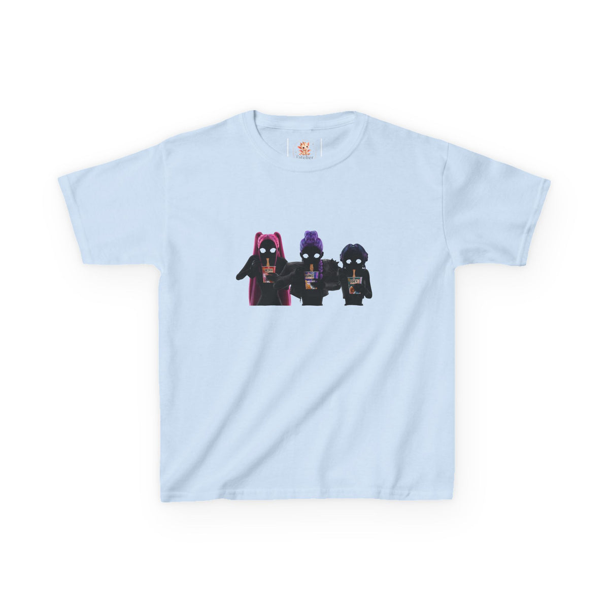 T-shirt Enfant K-Pop & Fantaisie – Trio de Personnages