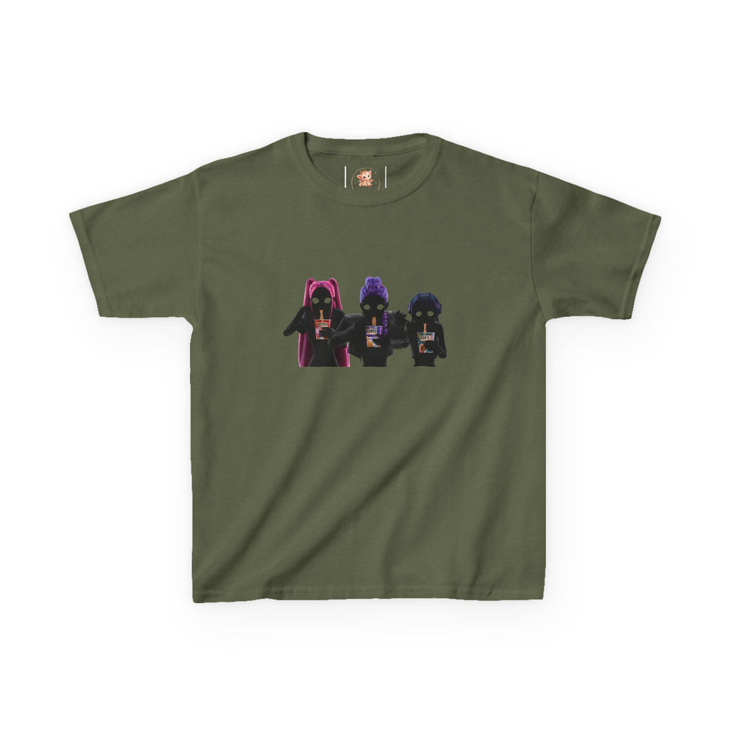 T-shirt Enfant K-Pop & Fantaisie – Trio de Personnages