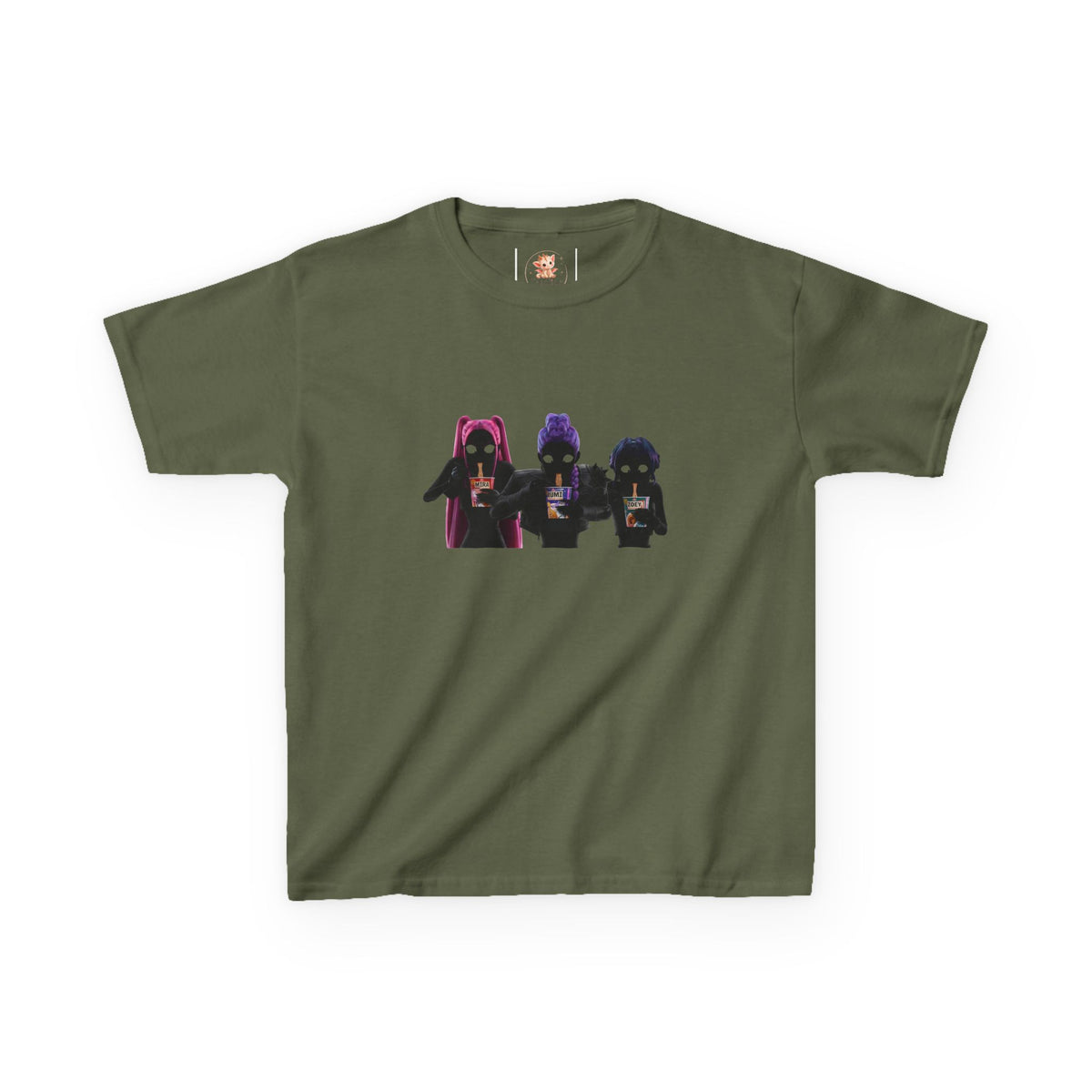 T-shirt Enfant K-Pop & Fantaisie – Trio de Personnages