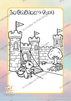 ⚔️ "Knights & Middle Ages" Coloring Book | Kawaii Dragon | Kids' A5 PDF Activity