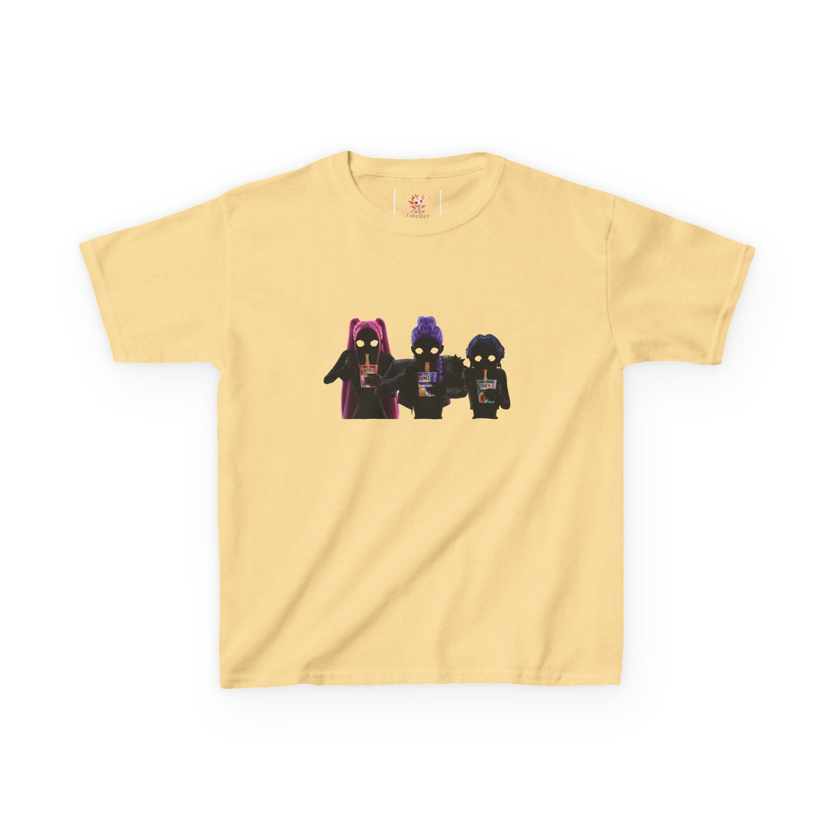 T-shirt Enfant K-Pop & Fantaisie – Trio de Personnages