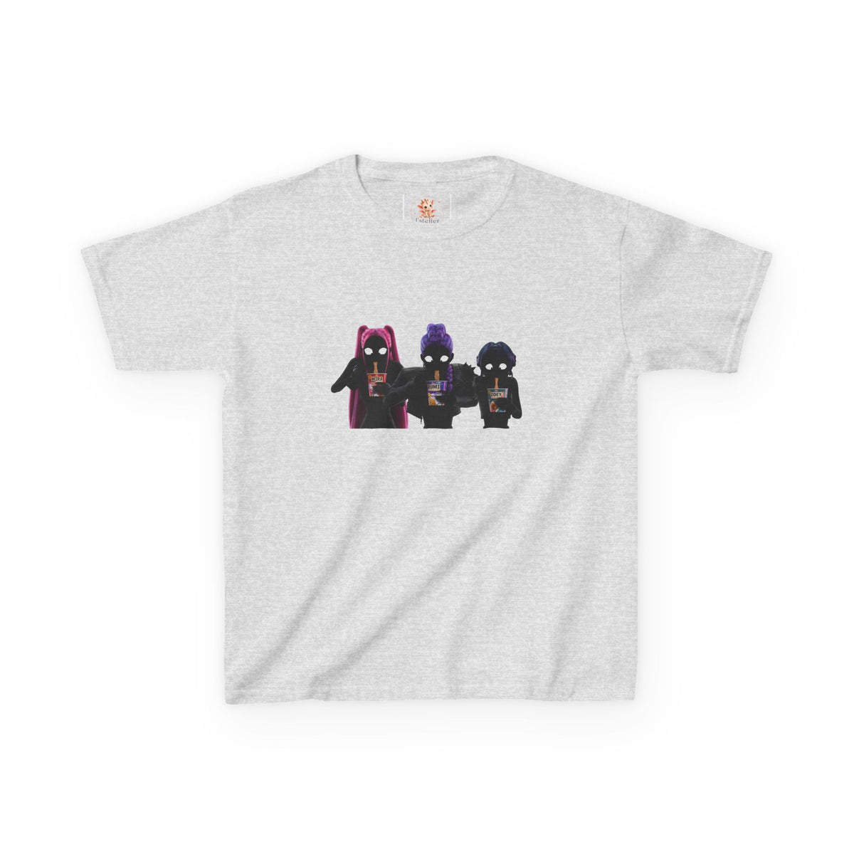 T-shirt Enfant K-Pop & Fantaisie – Trio de Personnages