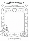 Cadre Photo Souvenir à Colorier - Cadeau Fin d'Année Scolaire Maîtresse / Maître à Imprimer