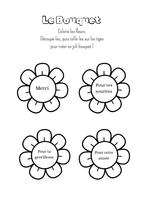 Kit Coloriage et Découpage "Mon Beau Bouquet" à Imprimer – Cadeau Maîtresse & Nounou