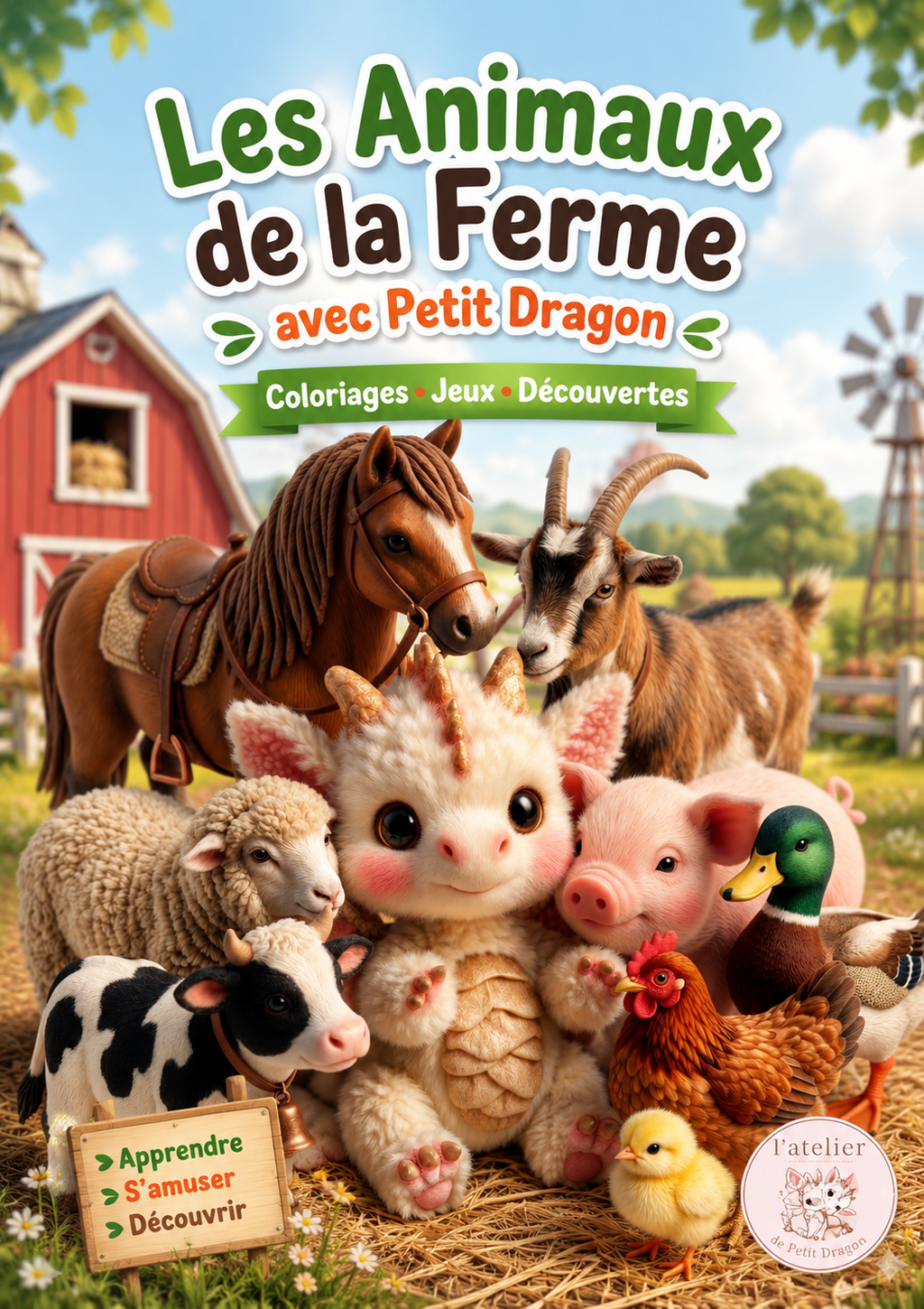 Farm animal emotions booklet | Montessori scratch baby educational toy