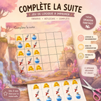 🐉 Complete the Sequence – Printable Logic Game | Dragon Fantasy Preschool Activity