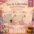 🐉 Little Dragon Labyrinths Trio | Printable Educational PDF Game for Kids