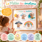 🌈 Poster « La Météo des Émotions » – Avec nos adorables dragons ! 🐉✨