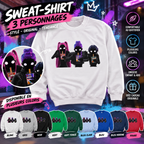 Sweat-shirt 3 personnages stylés kpop Pull unisexe tendance manga  pop culture